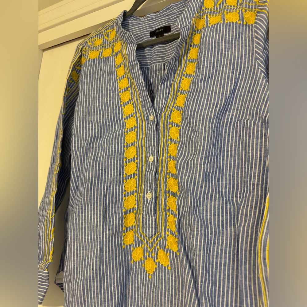 J.Crew Striped Chambray top